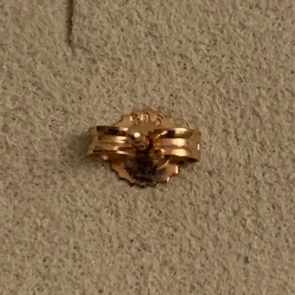 Kendra Scott 14k Solid Rose Gold Pink Sapphire Heart Stud Earrings - Picture 8 of 12